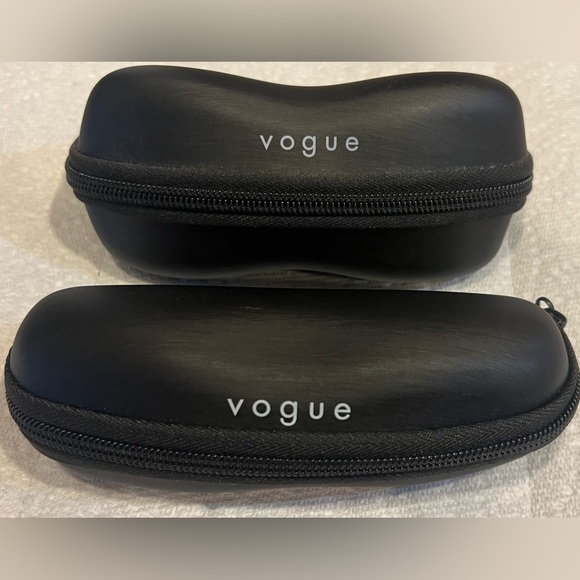 Vogue Eyewear Cases - Authentic Vogue Semi-Hard Set of 2 Eyeglass Cases New Cond - Picture 3 of 9